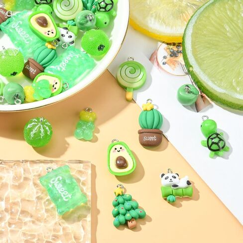 LiQunSweet 30 Pcs 6 Colors Opaque Resin Mixed Color Baby Charms Feeding Bottle Drink Milk Charms for Birthday Party Decoration in Kuwait
