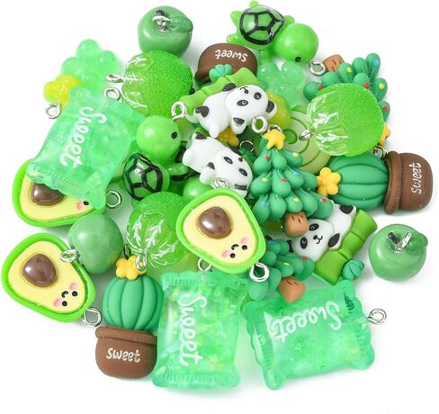 LiQunSweet 30 Pcs 6 Colors Opaque Resin Mixed Color Baby Charms Feeding Bottle Drink Milk Charms for Birthday Party Decoration in Kuwait