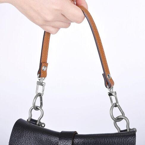 VanEnjoy Full Grain Leather Wristlet Keychain Strap with 2 Square Locks in Kuwait