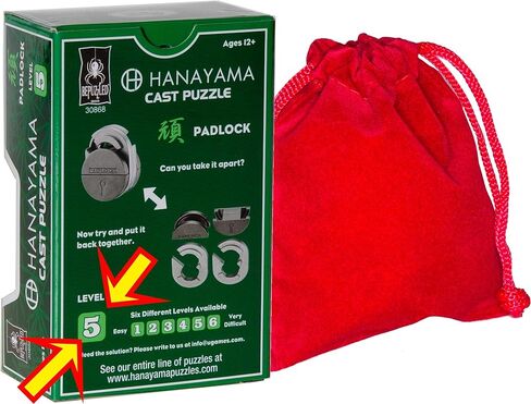 احجية دعابة الدماغ هاناياما من ماربل اند كلوك، مع اكياس مخملية حمراء برباط سحب - عناصر مجمعة in Kuwait