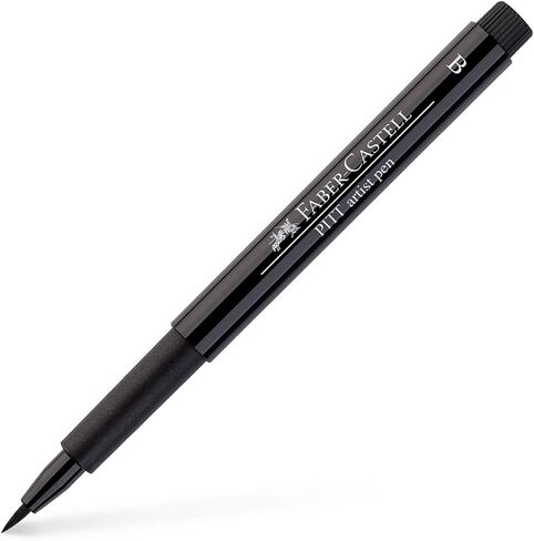 Faber-Castell Wallet of 4 PITT Artist Pens - Black (199) in Saudi Arabia