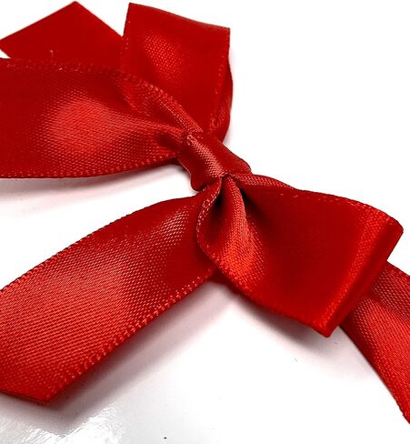 شريط ساتان سادة بفيونكة حمراء مع مطاط لصندوق المجوهرات 3.5 × 3.5 × 1 (100 قطعة) in Kuwait