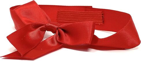 شريط ساتان سادة بفيونكة حمراء مع مطاط لصندوق المجوهرات 3.5 × 3.5 × 1 (100 قطعة) in Kuwait