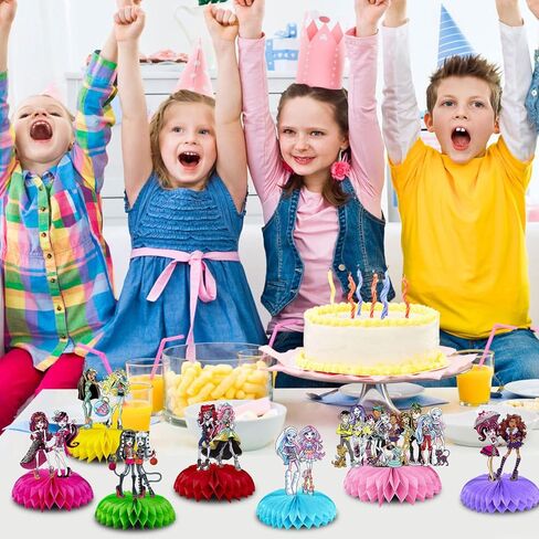 VERSAINSECT y Party Decorations, 7Pcs Girl Theme Party Centerpieces, Photo Booth Props, Cake Toppers, Girl Party Supplies for Girls and Boys in Kuwait