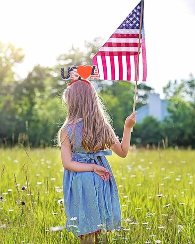 4 قطع من اكسسوارات رباط اليد من اليكسيو، اكسسوارات الولايات المتحدة الامريكية، قبعة ونجمة وعصابة راس رياضية، لوازم الحفلات الرياضية in Kuwait