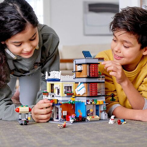 LEGO Creator 3 in 1 Townhouse Pet Shop & Café 31097 Toy Store Building Set with Bank, Town Playset with a Toy Tram, Animal Figures and Minifigures (969 Pieces) in Saudi Arabia