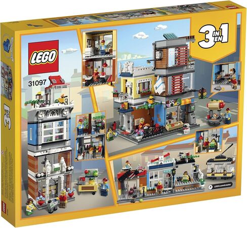LEGO Creator 3 in 1 Townhouse Pet Shop & Café 31097 Toy Store Building Set with Bank, Town Playset with a Toy Tram, Animal Figures and Minifigures (969 Pieces) in Saudi Arabia