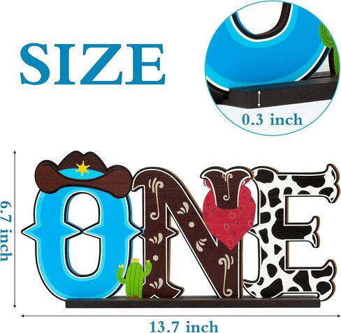 لافتة بتصميم رعاة البقر الغربي من بكساوي، قطعة مركزية لطاولة خشبية بعبارة «My First Rodeo Wild West Cowboy» لتزيين حفلات عيد الميلاد للاولاد بنمط حصان ريترو لعيد الميلاد الاول وحفلات استقبال المولود in Kuwait