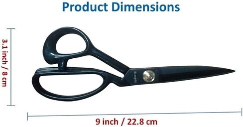Zimpty Professional Tailor Scissors 9 Inch for Cutting Fabric Heavy Duty Scissors for Leather Cutting Industrial Sharp Sewing Shears for Home Office Artists Dressmakers in Kuwait