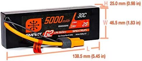 Spektrum 11.1V 5000mAh 3S 30C Smart LiPo G2 Hard Case: IC3, SPMX53S30H3 in Kuwait