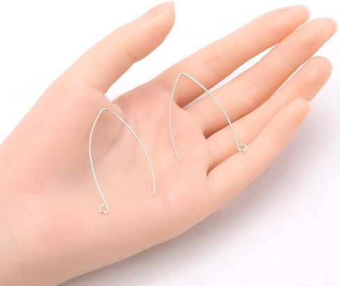 Adabele 20pcs Hypoallergenic Long V Shape Marquise Earring Hooks 45mm Antique Bronze Plated Brass Earwire Connector (wire 0.7mm/0.028 Inch/21 Gauge) CF247-4 in Saudi Arabia