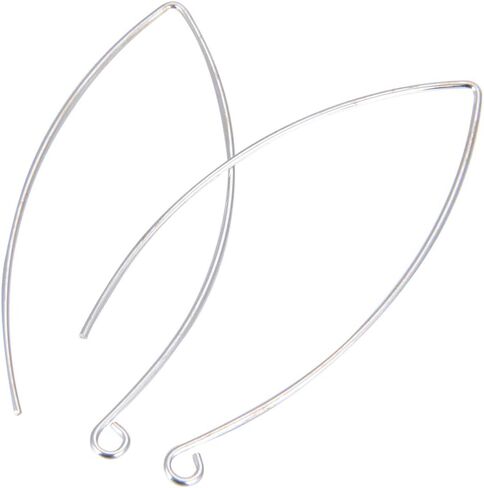 Adabele 20pcs Hypoallergenic Long V Shape Marquise Earring Hooks 45mm Antique Bronze Plated Brass Earwire Connector (wire 0.7mm/0.028 Inch/21 Gauge) CF247-4 in Saudi Arabia