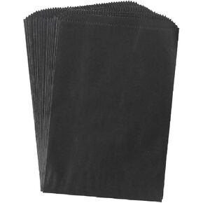 Hygloss Products Colored Paper Bags – 100 Pinch Bottom Colorful Arts and Crafts Bags - 6 x 9 Inch, Black