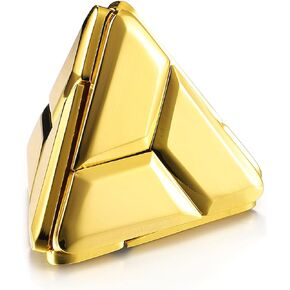 3D Triangle Metal Puzzle (Ball Black & Silver)