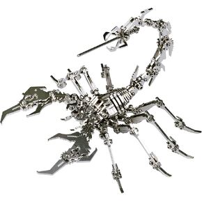 احجية معدنية ثلاثية الابعاد من يويزودبو، مجموعة احجية معدنية ثلاثية الابعاد على شكل عقرب يمكنك صنعها بنفسك، 190 قطعة من احجية جيغسو ثلاثية الابعاد هدايا للكريسماس للرجال والنساء لتزيين المكتب بنفسك in Kuwait