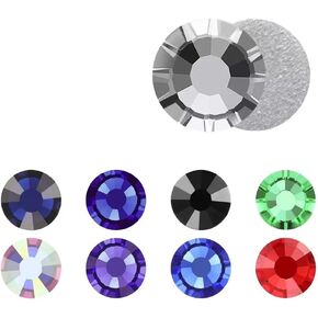 NHFGlitter Cold Fixation Crystal Cristales Non-Hotfix Silver Back Flatback Rhinestones for Bags Shoes Garment Phone DIY Nail Art,101,SS4