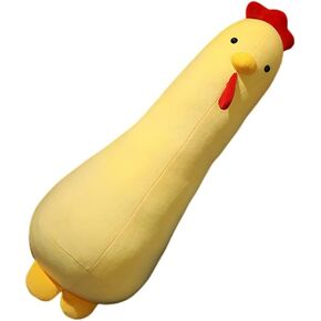 XIYUAN Chicken Stuffed Animal Plush Toy,Funny Fat Chicken Stuffed Animal Long Throw Pillow Cushion Cushion Home Decoration Gift 23.6inch/60cm(White)