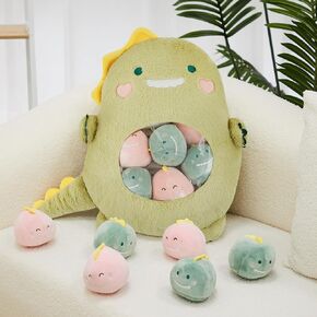 Cute Throw Pillow Stuffed Banana Toys Kawaii Banana Plush Avocado Stuffed Animal Carrot Removable Fluffy Creative Gifts Cat Paw Dinosaur for Teens Adults Birthday Wedding Party Supplies (Avocado)