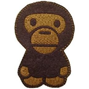 ملصق على شكل قرد مصنوع من الحديد على رقعة قماشية مزخرفة للأطفال مقاس 4.8 × 3 بوصات (11 × 7.5 سم) in Kuwait