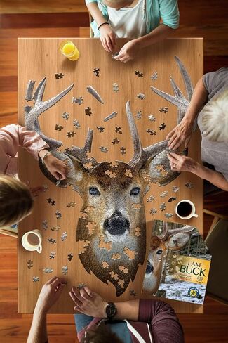 ألغاز Madd Capp - I AM Longhorn - 550 قطعة - أحجية الصور المقطوعة على شكل حيوان in Kuwait