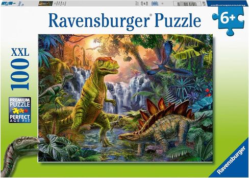 أحجية الصور المقطوعة من Ravensburger Jungle Animals 100 قطعة XXL للأطفال - 12970 - كل قطعة فريدة من نوعها، القطع تتلاءم معًا بشكل مثالي in Kuwait