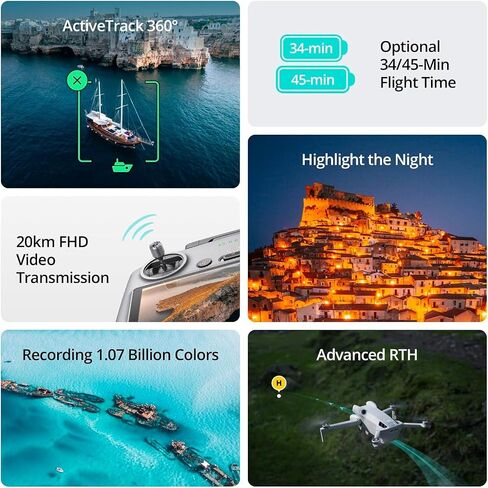 طائرة بدون طيار DJI Mini 4 Pro قابلة للطي مع جهاز تحكم RC 2 (مع شاشة) فيديو 4K HDR، أقل من 249 جرام، وقت طيران 34 دقيقة، حزمة استشعار رؤية شاملة الاتجاهات مع خطة تحديث DJI Care وملحقاتها لمدة عام in Kuwait