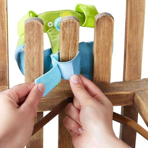 مقعد دراجة HABA Soft Doll باللونين الأزرق والأخضر - يتم ربطه بالمقود مع ملحق بخطاف وحلقة (دراجات سكوتر ودراجات ثلاثية العجلات) in Saudi Arabia