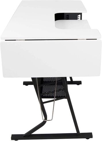 Sew Ready Eclipse Ultra Hobby Machine Top Storage Drawers + Large Lower Shelf-Can Also Be Used as Computer Desk Sewing Table, Black/White in Saudi Arabia