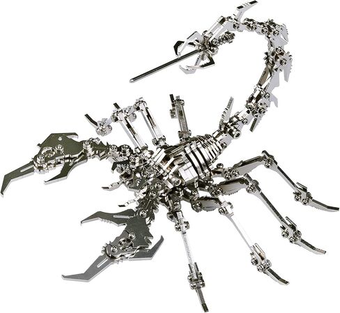 احجية معدنية ثلاثية الابعاد من يويزودبو، مجموعة احجية معدنية ثلاثية الابعاد على شكل عقرب يمكنك صنعها بنفسك، 190 قطعة من احجية جيغسو ثلاثية الابعاد هدايا للكريسماس للرجال والنساء لتزيين المكتب بنفسك in Kuwait