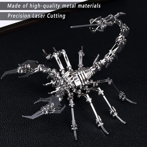 احجية معدنية ثلاثية الابعاد من يويزودبو، مجموعة احجية معدنية ثلاثية الابعاد على شكل عقرب يمكنك صنعها بنفسك، 190 قطعة من احجية جيغسو ثلاثية الابعاد هدايا للكريسماس للرجال والنساء لتزيين المكتب بنفسك in Kuwait