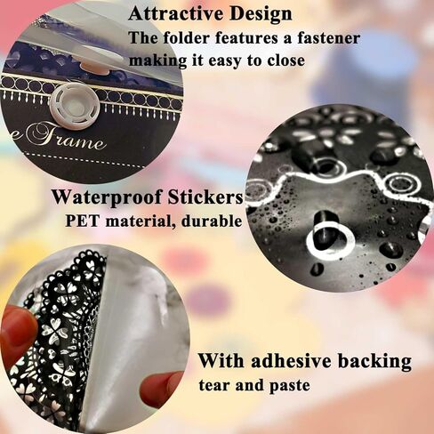 Vilikya 110pcs Black Lace Stickers for Scrapbooking Supplies, Aesthetic Doilies Butterfly Stickers for Journaling Embellishment, Vintage Flower Lace Scrapbook Paper for Junk Journal Ephemera in Kuwait