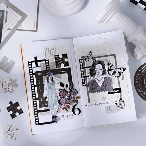 Vilikya Music Plates Paper for Scrapbook Supplies Kit, 100pcs Record Scrapbook Materials for Journaling, Scrapbooking, Junk Journals in Kuwait