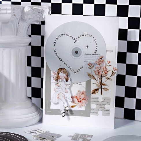 Vilikya Music Plates Paper for Scrapbook Supplies Kit, 100pcs Record Scrapbook Materials for Journaling, Scrapbooking, Junk Journals in Kuwait