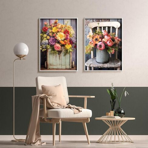 yoya 2 حزمة مجموعات الطلاء الماس للبالغين، البقرة 5D مجموعات الفن الماس مع الملحقات والأدوات، DIY البومة الماس اللوحة الحفر الكامل جوهرة الفن مجموعة الطلاء لديكور جدار المنزل 12 × 16 بوصة in Kuwait