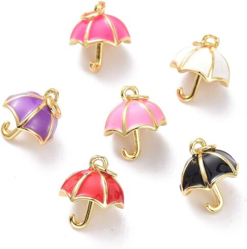 DanLingJewelry 20 قطعة ألوان عشوائية فنجان قهوة صغير دلايات المينا مع قلب الحب فنجان شاي صغير القدح المعلقات DIY بها بنفسك صنع المجوهرات in Kuwait