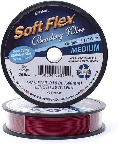 سلك خرز ناعم ومرن، فضي ساتان in Kuwait