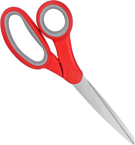 Left Handed Scissors, 8" All Purpose Lefty Stainless Steel Scissors for Adults School Student Kids, Great for Craft, Office, Sewing, Fabric, Red (1 Pack) in Kuwait