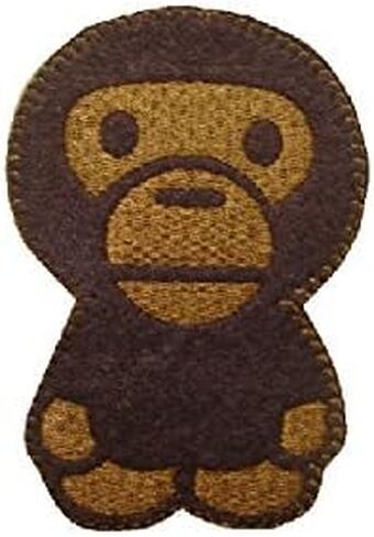 ملصق على شكل قرد مصنوع من الحديد على رقعة قماشية مزخرفة للأطفال مقاس 4.8 × 3 بوصات (11 × 7.5 سم) in Kuwait