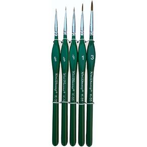 مجموعة 5 فرش طلاء تفصيلية، مجموعة فرش طلاء مصغرة، فرشاة رسم بتفاصيل دقيقة، مجموعة فرش دهانات صغيرة احترافية للألوان المائية والزيت والنماذج والوجه والأكريليك والأظافر ومطرقة زيتية 40 كيلو in Kuwait