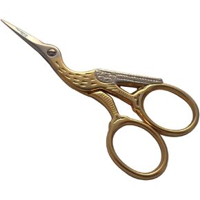 4.5 Inch Professional Stork Embroidery Scissors - Tenartis 152 Made in Italy