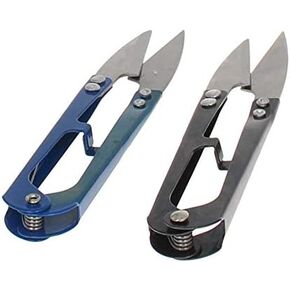 Utoolmart 105mm Sewing Trimming Scissors Nipper Embroidery Thrum Yarn Fishing Thread Beading Cutter Blue 2Pcs