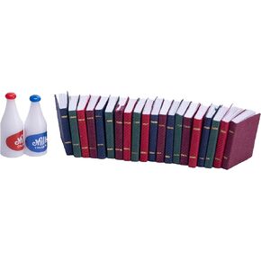Miniature Stuff Dollhouse Accessories 20 Pieces Mini Books Milk Bottles Doll Toy 1 12 Scale in Kuwait