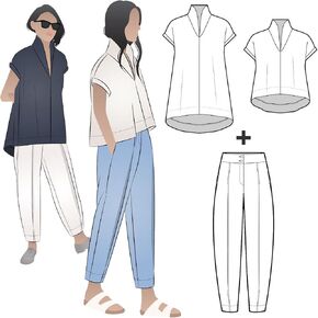 Style Arc Sewing Pattern - Teddy by Two Outfit (Sizes 18-30)