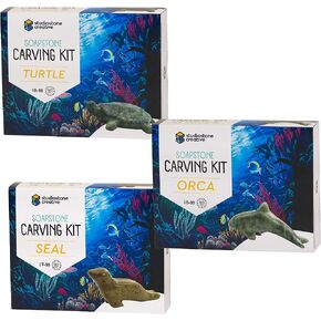 مجموعة Ocean Set Studiostone Creative Soap stone نحت الحجر DIY فنون الحرف اليدوية عدة الأطفال الكبار in Kuwait