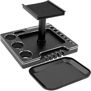 RC Car Work Stand 360 Degree Rotation Repair Workstation Stand Kit Compatible with Traxxas TRX4M Axial SCX24 FMS FCX24 Wltoys 1/18 1/24 Scale RC Car (Red) in Saudi Arabia