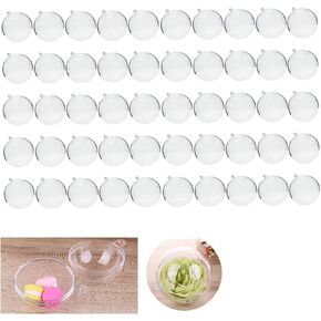 YXQ Bath Bomb Molds Shells 40mm/1.6'' Clear Plastic DIY Crafting Making Molds Ball Ornament DIY Molding Balls Kit for DIY Christmas Tree Decoration,Wedding Party Decor Pack of 20 in Kuwait