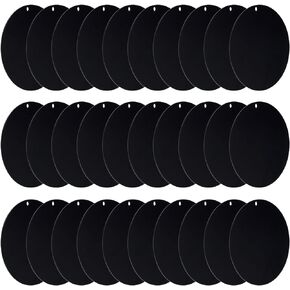 PATIKIL Acrylic Circle Blanks 3 Inch, 30 Pack Round Clear Disc Ornaments with Hole for DIY Keychain Project Crafting, Black