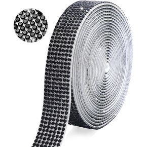 JODEILIY شرائط شريطية من حجر الراين الكريستالي الأرجواني ذاتية اللصق، 7 صفوف من 4 ياردات ملصق من حجر الراين الماسي مع حجر الراين 2 مم للحرف اليدوية، الزفاف، حفلة عيد الميلاد (أرجواني) in Kuwait