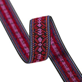 Tescre 25mm Designer Boutique Elastic Bands by 3 Yards(Red Aztec) in Saudi Arabia