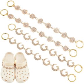 PH PandaHall Decorative Chains, Punk Shoe Chains with Pendent Charms Jewelry Chain
